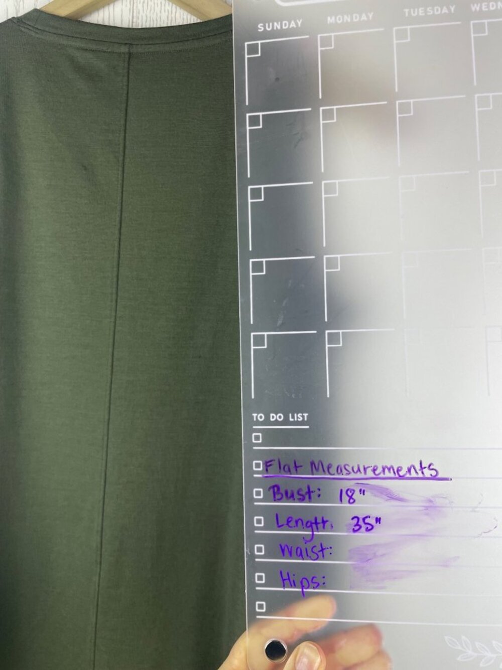 Woolx Clara Olive Green Sleeveless Merino Wool Blend Dress Size M - Picture 7 of 9